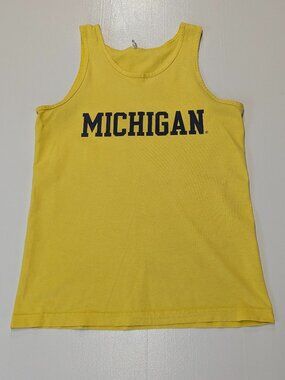 ALSTYLE Apparel and Activewear Size Small Yellow Michigan Tank Top